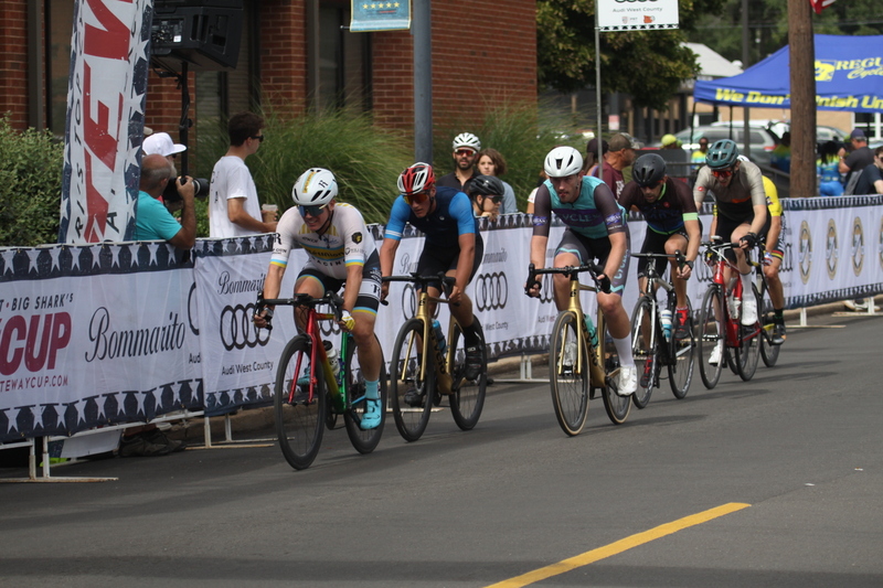 Tour de Florissant 2025 A -XXXVI.jpg :: Tour de Florissant 2025/Gateway Cup 2025, 2025 - September 1st- Men's Cat 4/5, 40 minutes of racing, a field of 75 riders - Tour de Florissant - New course for 2025! The fourth and final leg of the Gateway Cup gets underway in Historic Old Town Florissant in St. Louis County. This technical course races through one of St. Louis' most nostalgic locales. Note - the course has been shifted to a flat finish in front of Historic City Hall, one mild climb, 6 turns. Category 4 (CAT 4) After gaining some experience, riders can upgrade to CAT 4, where races are longer and more competitive. USA Cycling, Big Shark Bicycle Company, Bommarito Audi West County