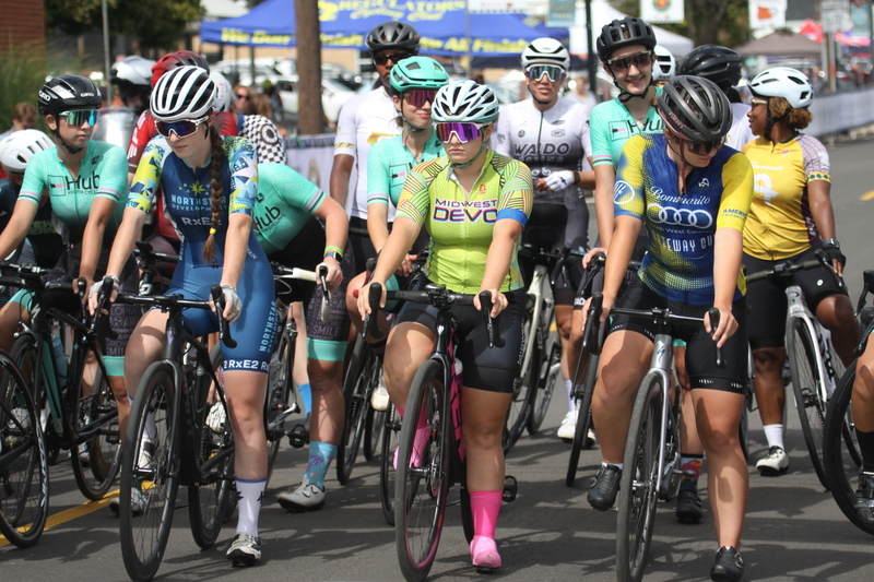 Tour de Florissant 2025 A -XXXXIX.jpg :: Tour de Florissant 2025/Gateway Cup 2025 - Women's 3-4-5 & Women's 40+, 40 minutes of racing, a field of 75 riders - September, 1st, 2025 - Tour de Florissant - New Course for 2025! The fourth and final leg of the Gateway Cup gets underway in Historic Old Town Florissant in St. Louis County. This technical course races through one of St. Louis' most nostalgic locales. Note - the course has been shifted to a flat finish in front of Historic City Hall, one mild climb, 6 turns. Category 4 (CAT 4) After gaining some experience, riders can upgrade to CAT 4, where races are longer and more competitive. Category 3 (CAT 3) This intermediate category features longer and more challenging races, requiring a good understanding of racing tactics. USA Cycling 