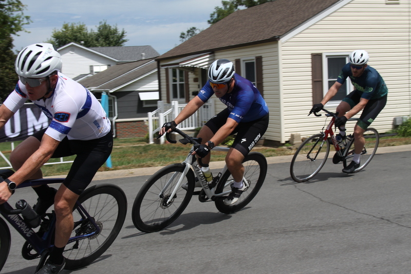 Tour de Florissant 2025 C -LXXXIV.jpg :: Tour de Florissant 2025/Gateway Cup 2025 - Men's CAT 3/4, 50 minutes of racing, a field of 100 - September 1st 2025 - Tour de Florissant - New Course for 2025! The fourth and final leg of the Gateway Cup gets underway in Historic Old Town Florissant in St. Louis County. This technical course races through one of St. Louis' most nostalgic locales. Note - the course has been shifted to a flat finish in front of Historic City Hall, one mild climb, 6 turns. Category 4 (CAT 4) After gaining some experience, riders can upgrade to CAT 4, where races are longer and more competitive. Category 3 (CAT 3) This intermediate category features longer and more challenging races, requiring a good understanding of racing tactics. USA Cycling