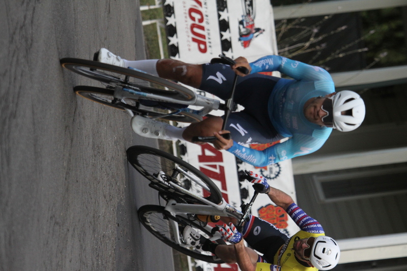 Tour de Florissant 2025 D -LIX.jpg :: Tour de Florissant 2025/Gateway Cup 2025 - Men's Pro Cycling CAT I - September 1st 2025 - Tour de Florissant - New course for 2025! The fourth and final leg of the Gateway Cup gets underway in Historic Old Town Florissant in St. Louis County. This technical course races through one of St. Louis' most nostalgic locales. Note - the course has been shifted to a flat finish in front of Historic City Hall, one mild climb, 6 turns. (Gateway Cup website) In mass start cycling races, the winner is determined by the first rider to cross the finish line. However, the race format can vary, and some events may have additional criteria or rules that can influence the winner. For example, in points races, the rider with the most points at the end of the race wins, and in sprint events, the winner is determined by the third rider to cross the finish line after a series of sprints. (Wikipedia) USA Cycling