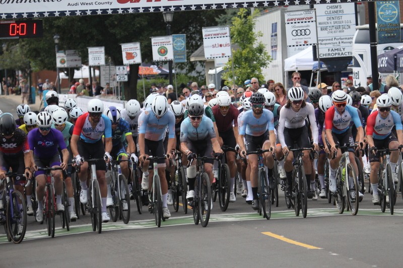 Tour de Florissant 2025 E -LXXI.jpg :: Tour de Florissant 2025 - Gateway Cup 2025 - Tour de Florissant - Men's CAT 2/3 55 minutes of racing, field of 150 racers - New course for 2025! The fourth and final leg of the Gateway Cup gets underway in Historic Old Town Florissant in St. Louis County. This technical course races through one of St. Louis' most nostalgic locales. Note - the course has been shifted to a flat finish in front of Historic City Hall, one mild climb, 6 turns. Category 3 finishes a lap or two before Category 2 -USA Cycling  