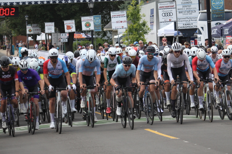 Tour de Florissant 2025 E -LXXIII.jpg :: Tour de Florissant 2025 - Gateway Cup 2025 - Tour de Florissant - Men's CAT 2/3 55 minutes of racing, field of 150 racers - New course for 2025! The fourth and final leg of the Gateway Cup gets underway in Historic Old Town Florissant in St. Louis County. This technical course races through one of St. Louis' most nostalgic locales. Note - the course has been shifted to a flat finish in front of Historic City Hall, one mild climb, 6 turns. Category 3 finishes a lap or two before Category 2 -USA Cycling  