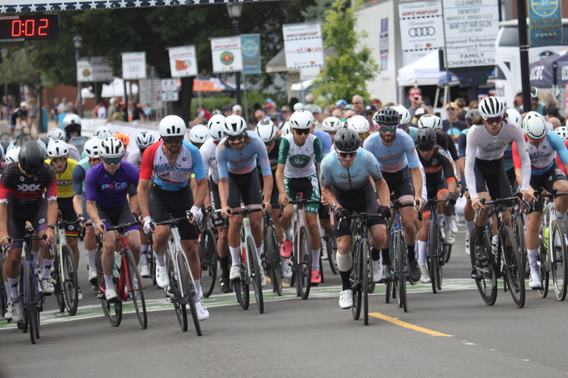 Tour de Florissant 2025 E -LXXV.jpg :: Tour de Florissant 2025 - Gateway Cup 2025 - Tour de Florissant - Men's CAT 2/3 55 minutes of racing, field of 150 racers - New course for 2025! The fourth and final leg of the Gateway Cup gets underway in Historic Old Town Florissant in St. Louis County. This technical course races through one of St. Louis' most nostalgic locales. Note - the course has been shifted to a flat finish in front of Historic City Hall, one mild climb, 6 turns. Category 3 finishes a lap or two before Category 2 -USA Cycling  