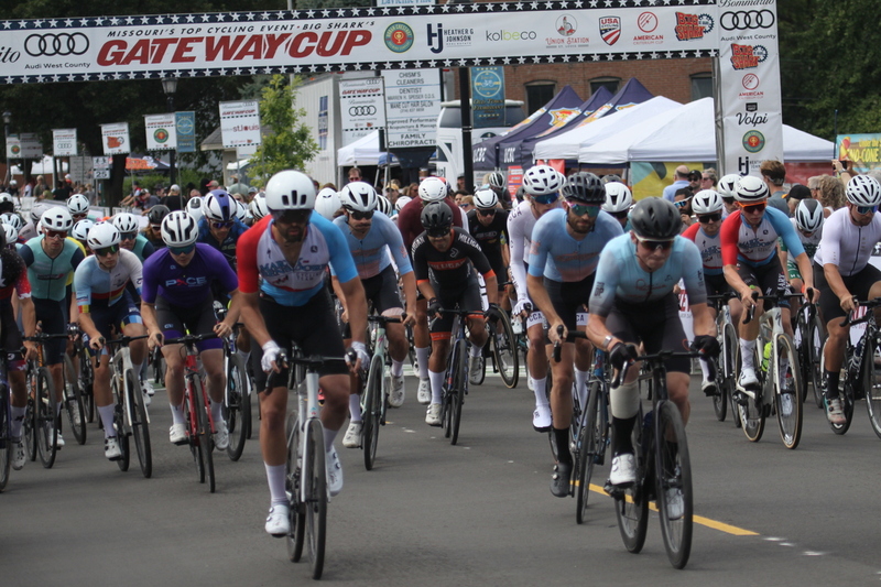 Tour de Florissant 2025 E -LXXVI.jpg :: Tour de Florissant 2025 - Gateway Cup 2025 - Tour de Florissant - Men's CAT 2/3 55 minutes of racing, field of 150 racers - New course for 2025! The fourth and final leg of the Gateway Cup gets underway in Historic Old Town Florissant in St. Louis County. This technical course races through one of St. Louis' most nostalgic locales. Note - the course has been shifted to a flat finish in front of Historic City Hall, one mild climb, 6 turns. Category 3 finishes a lap or two before Category 2 -USA Cycling  
