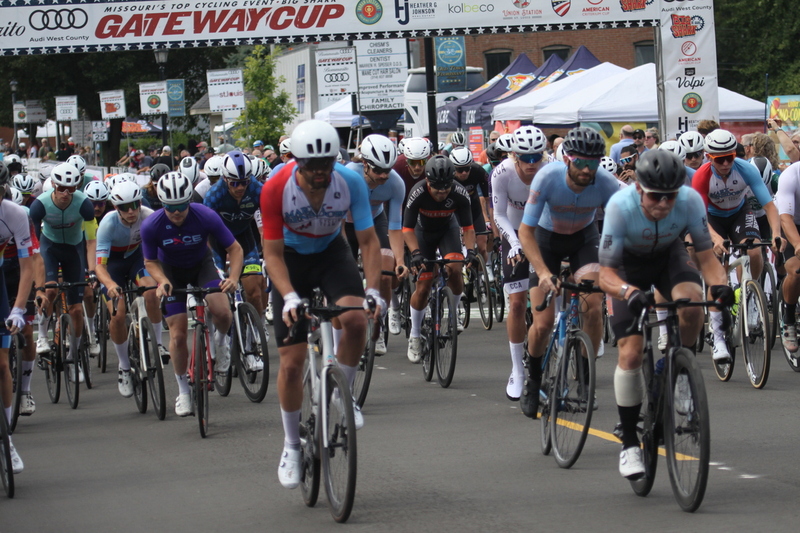 Tour de Florissant 2025 E -LXXVII.jpg :: Tour de Florissant 2025 - Gateway Cup 2025 - Tour de Florissant - Men's CAT 2/3 55 minutes of racing, field of 150 racers - New course for 2025! The fourth and final leg of the Gateway Cup gets underway in Historic Old Town Florissant in St. Louis County. This technical course races through one of St. Louis' most nostalgic locales. Note - the course has been shifted to a flat finish in front of Historic City Hall, one mild climb, 6 turns. Category 3 finishes a lap or two before Category 2 -USA Cycling  
