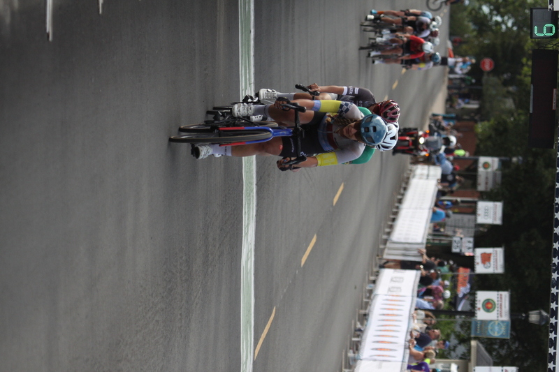 Tour de Florissant 2025 F -CIV.jpg :: Tour de Florissant 2025, Gateway Cup 2025 - September 1st 2025 - Women's Pro 1-2 - 70 minutes of racing - a field of 150 racing - Tour de Florissant - New course for 2025! The fourth and final leg of the Gateway Cup gets underway in Historic Old Town Florissant in St. Louis County. This technical course races through one of St. Louis' most nostalgic locales. Note - the course has been shifted to a flat finish in front of Historic City Hall, one mild climb, 6 turns. Gateway Cup website - In mass start cycling races, the winner is determined by the first rider to cross the finish line. However, the race format can vary, and some events may have additional criteria or rules that can influence the winner. For example, in points races, the rider with the most points at the end of the wins, and in sprint events, the winner is determined by the third rider to cross the finish line after a series of sprints. Wikipedia  