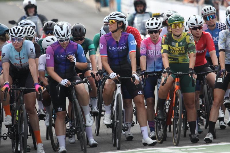 Tour de Florissant 2025 F -LIII.jpg :: Tour de Florissant 2025 - Gateway Cup 2025 - September 1st 2025, Women's Pro CAT 1/2, 70 minutes of racing, a field of 150 racers, Tour de Florissant - New course for 2025! The fourth and final leg of the Gateway Cup gets underway in Historic Old Town Florissant in St. Louis County. This technical course races through one of St. Louis' most nostalgic locales. Note - the course has been shifted to a flat finish in front of Historic City Hall, one mild climb, 6 turns. Gateway Cup website - The finish of multiple races in USA Cycling is determined by the number of competitors in the field and the finishing position of the rider. For example, in a race with 5-10 competitors, the top finisher earns points, and the same applies to races with 11-20 competitors, 21-49 competitors, and so on. This points structure applies mass start races and is consistent across all disciplines of road racing. Additionally, there are ways to earn non-race upgrade points for Novice racers, such as finishing a USAC sanctioned Gran Fondo, which can count towards their required 10 upgrade points. 