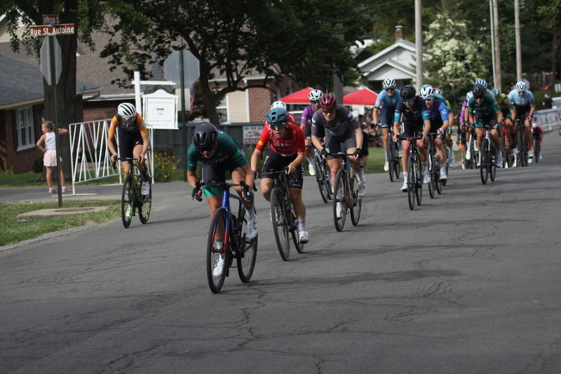 Tour de Florissant 2025 F -LXVIII.jpg :: Tour de Florissant 2025 - Gateway Cup 2025 - September 1st 2025, Women's Pro CAT 1/2, 70 minutes of racing, a field of 150 racers, Tour de Florissant - New course for 2025! The fourth and final leg of the Gateway Cup gets underway in Historic Old Town Florissant in St. Louis County. This technical course races through one of St. Louis' most nostalgic locales. Note - the course has been shifted to a flat finish in front of Historic City Hall, one mild climb, 6 turns. Gateway Cup website - The finish of multiple races in USA Cycling is determined by the number of competitors in the field and the finishing position of the rider. For example, in a race with 5-10 competitors, the top finisher earns points, and the same applies to races with 11-20 competitors, 21-49 competitors, and so on. This points structure applies mass start races and is consistent across all disciplines of road racing. Additionally, there are ways to earn non-race upgrade points for Novice racers, such as finishing a USAC sanctioned Gran Fondo, which can count towards their required 10 upgrade points. 