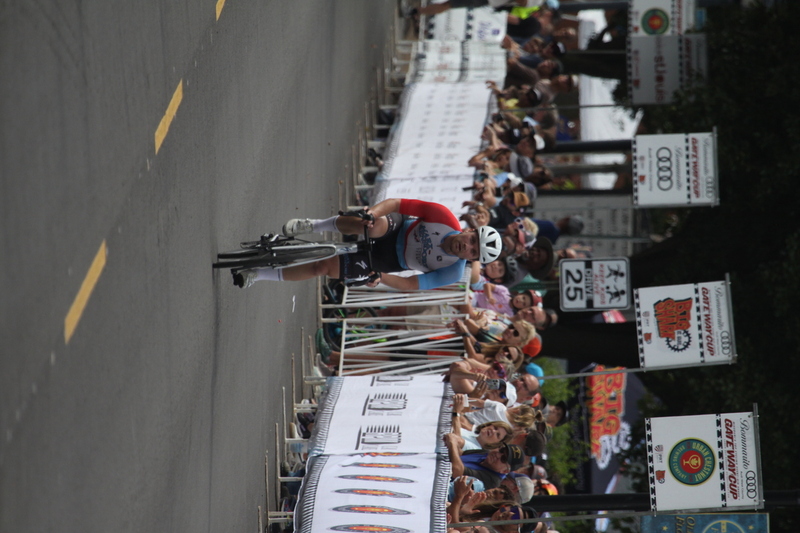 Tour de Florissant 2025 F -XXXIV.jpg :: Tour de Florissant 2025 - Gateway Cup 2025 - September 1st 2025 - Men's CAT 2-3, 55 Minutes of racing, a field of 150 racers - Tour de Florissant - New course for 2025! The fourth and final leg of the Gateway Cup gets underway in Historic Old Town Florissant in St. Louis County. This technical course races through one of St. Louis' most nostalgic locales. Note - the course has been shifted to a flat finish in front of Historic City Hall, one mild climb, 6 turns. Gateway Cup website - In mass start cycling racers, the winner is determined by the first rider to cross the finish line. However, the race format can vary, and some events may have additional criteria or rules that can influence the winner. For example, in points races, the rider with the most points at the end of the race wins, and in sprint events, the winner is determined by the third rider to cross the finish line after a series of sprints. Wikipedia - The slower riders will be asked to exit the racecourse if not on the lead lap with five laps to go. This is to not interrupt the lead lap riders that are going to have the hard fast finish. Riders in lower categories are given one lap to go with two or three laps to go. This determines the winner of the lower category race in mass start race finishes for this event. Pace motorcycles help keep track of slower riders and categories. Given a number and riders to watch. 