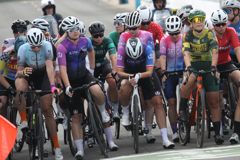 Tour de Florissant 2025 F -XXXXIX.jpg :: Tour de Florissant 2025 - Gateway Cup 2025 - September 1st 2025, Women's Pro CAT 1/2, 70 minutes of racing, a field of 150 racers, Tour de Florissant - New course for 2025! The fourth and final leg of the Gateway Cup gets underway in Historic Old Town Florissant in St. Louis County. This technical course races through one of St. Louis' most nostalgic locales. Note - the course has been shifted to a flat finish in front of Historic City Hall, one mild climb, 6 turns. Gateway Cup website - The finish of multiple races in USA Cycling is determined by the number of competitors in the field and the finishing position of the rider. For example, in a race with 5-10 competitors, the top finisher earns points, and the same applies to races with 11-20 competitors, 21-49 competitors, and so on. This points structure applies mass start races and is consistent across all disciplines of road racing. Additionally, there are ways to earn non-race upgrade points for Novice racers, such as finishing a USAC sanctioned Gran Fondo, which can count towards their required 10 upgrade points. 