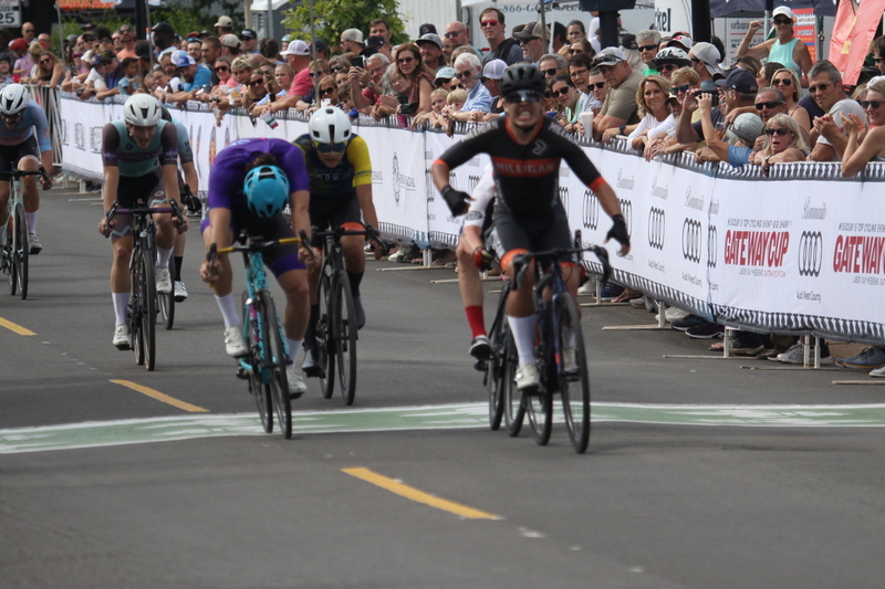 Tour de Florissant 2025 F -XXXXVI.jpg :: Tour de Florissant 2025 - Gateway Cup 2025 - September 1st 2025 - Men's CAT 2-3, 55 Minutes of racing, a field of 150 racers - Tour de Florissant - New course for 2025! The fourth and final leg of the Gateway Cup gets underway in Historic Old Town Florissant in St. Louis County. This technical course races through one of St. Louis' most nostalgic locales. Note - the course has been shifted to a flat finish in front of Historic City Hall, one mild climb, 6 turns. Gateway Cup website - In mass start cycling racers, the winner is determined by the first rider to cross the finish line. However, the race format can vary, and some events may have additional criteria or rules that can influence the winner. For example, in points races, the rider with the most points at the end of the race wins, and in sprint events, the winner is determined by the third rider to cross the finish line after a series of sprints. Wikipedia - The slower riders will be asked to exit the racecourse if not on the lead lap with five laps to go. This is to not interrupt the lead lap riders that are going to have the hard fast finish. Riders in lower categories are given one lap to go with two or three laps to go. This determines the winner of the lower category race in mass start race finishes for this event. Pace motorcycles help keep track of slower riders and categories. Given a number and riders to watch. 