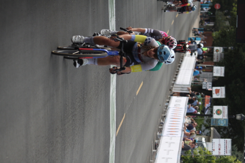 Tour de Florissant 2025 G -I.jpg :: Tour de Florissant 2025, Gateway Cup 2025 - September 1st 2025 - Women's Pro 1-2 - 70 minutes of racing - a field of 150 racing - Tour de Florissant - New course for 2025! The fourth and final leg of the Gateway Cup gets underway in Historic Old Town Florissant in St. Louis County. This technical course races through one of St. Louis' most nostalgic locales. Note - the course has been shifted to a flat finish in front of Historic City Hall, one mild climb, 6 turns. Gateway Cup website - In mass start cycling races, the winner is determined by the first rider to cross the finish line. However, the race format can vary, and some events may have additional criteria or rules that can influence the winner. For example, in points races, the rider with the most points at the end of the wins, and in sprint events, the winner is determined by the third rider to cross the finish line after a series of sprints. Wikipedia  