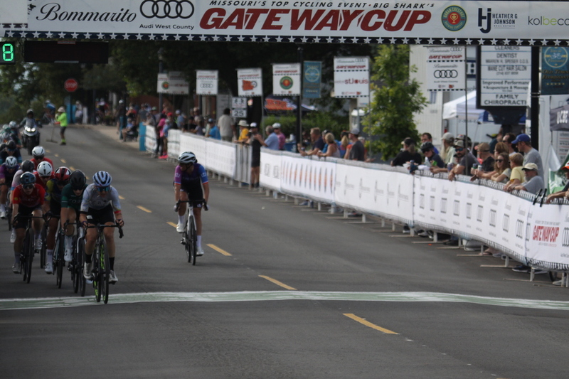 Tour de Florissant 2025 G -IV.jpg :: Tour de Florissant 2025, Gateway Cup 2025 - September 1st 2025 - Women's Pro 1-2 - 70 minutes of racing - a field of 150 racing - Tour de Florissant - New course for 2025! The fourth and final leg of the Gateway Cup gets underway in Historic Old Town Florissant in St. Louis County. This technical course races through one of St. Louis' most nostalgic locales. Note - the course has been shifted to a flat finish in front of Historic City Hall, one mild climb, 6 turns. Gateway Cup website - In mass start cycling races, the winner is determined by the first rider to cross the finish line. However, the race format can vary, and some events may have additional criteria or rules that can influence the winner. For example, in points races, the rider with the most points at the end of the wins, and in sprint events, the winner is determined by the third rider to cross the finish line after a series of sprints. Wikipedia  