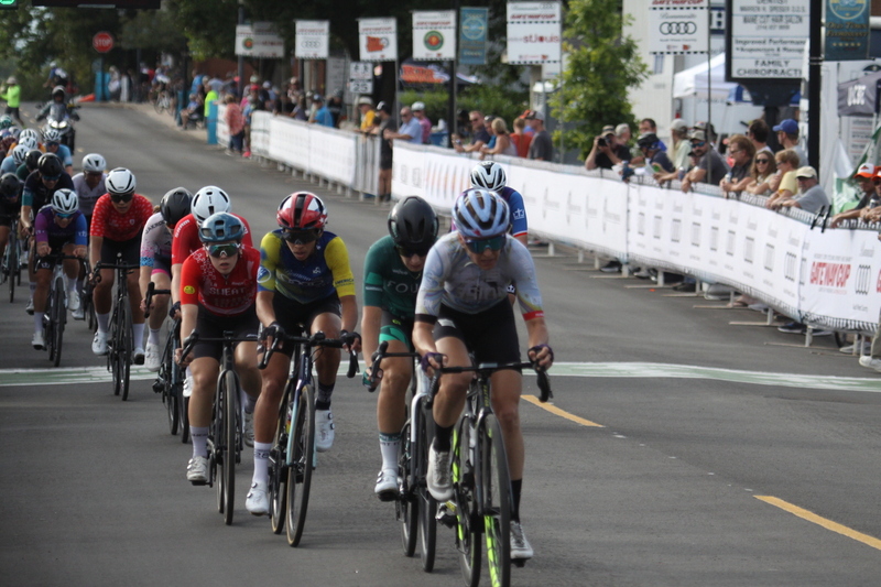 Tour de Florissant 2025 G -IX.jpg :: Tour de Florissant 2025, Gateway Cup 2025 - September 1st 2025 - Women's Pro 1-2 - 70 minutes of racing - a field of 150 racing - Tour de Florissant - New course for 2025! The fourth and final leg of the Gateway Cup gets underway in Historic Old Town Florissant in St. Louis County. This technical course races through one of St. Louis' most nostalgic locales. Note - the course has been shifted to a flat finish in front of Historic City Hall, one mild climb, 6 turns. Gateway Cup website - In mass start cycling races, the winner is determined by the first rider to cross the finish line. However, the race format can vary, and some events may have additional criteria or rules that can influence the winner. For example, in points races, the rider with the most points at the end of the wins, and in sprint events, the winner is determined by the third rider to cross the finish line after a series of sprints. Wikipedia  