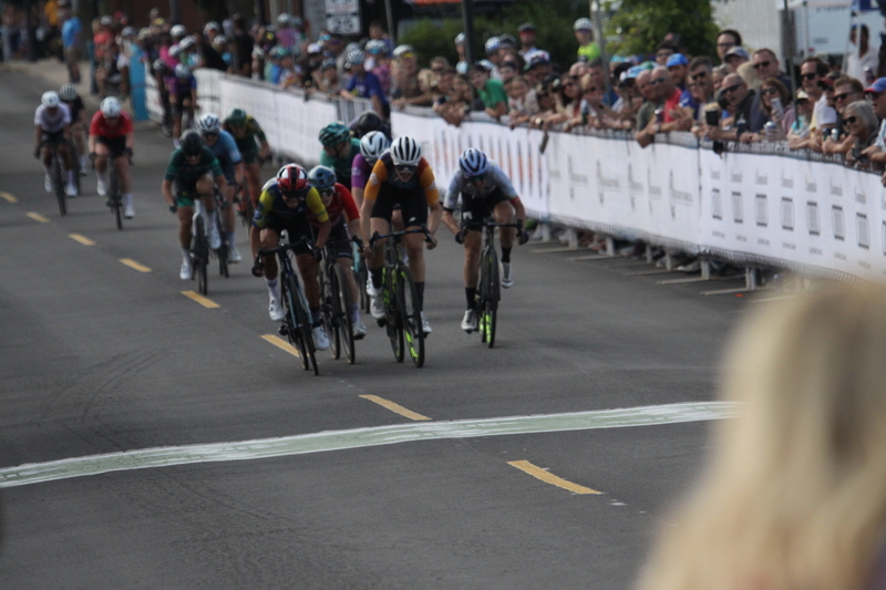 Tour de Florissant 2025 G -LII.jpg :: Tour de Florissant 2025 - Gateway Cup 2025 - September 1st 2025 -Labor Day Weekend 2025 - Labor Day - Women's Pro CAT 1/2 - 70 minutes of racing, a field of 150 bicycle racers - Tour de Florissant - New course for 2025! The fourth and final leg of the Gateway Cup gets underway in Historic Old Town Florissant in St. Louis County. This technical course races through one of St. Louis' most nostalgic locales. Note - the course has been shifted to a flat finish in front of Historic City Hall, one mild climb, 6 turns. Gateway Cup website - Riders that have been significantly delayed (have to get off bikes, step over riders, forced detour off course to continue, etc.). May report for a free lap. Rider's reporting are subject to the decision of the officials monitoring the course to allow the free lap. - This often used in mass start race finishes with two or more categories racing.