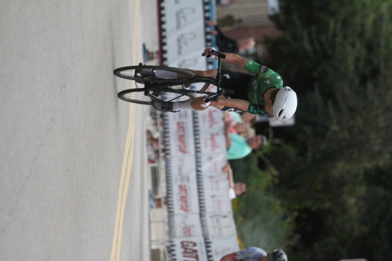 Tour de Florissant 2025 G -LXXIV.jpg :: Tour de Florissant 2025/Gateway Cup 2025 - Men's Pro Cycling CAT I - September 1st 2025 - Tour de Florissant - New course for 2025! The fourth and final leg of the Gateway Cup gets underway in Historic Old Town Florissant in St. Louis County. This technical course races through one of St. Louis' most nostalgic locales. Note - the course has been shifted to a flat finish in front of Historic City Hall, one mild climb, 6 turns. (Gateway Cup website) In mass start cycling races, the winner is determined by the first rider to cross the finish line. However, the race format can vary, and some events may have additional criteria or rules that can influence the winner. For example, in points races, the rider with the most points at the end of the race wins, and in sprint events, the winner is determined by the third rider to cross the finish line after a series of sprints. (Wikipedia) USA Cycling