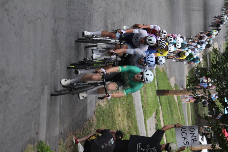 Tour de Florissant 2025 G -LXXXVIII.jpg :: Tour de Florissant 2025/Gateway Cup 2025 - Men's Pro Cycling CAT I - September 1st 2025 - Tour de Florissant - New course for 2025! The fourth and final leg of the Gateway Cup gets underway in Historic Old Town Florissant in St. Louis County. This technical course races through one of St. Louis' most nostalgic locales. Note - the course has been shifted to a flat finish in front of Historic City Hall, one mild climb, 6 turns. (Gateway Cup website) In mass start cycling races, the winner is determined by the first rider to cross the finish line. However, the race format can vary, and some events may have additional criteria or rules that can influence the winner. For example, in points races, the rider with the most points at the end of the race wins, and in sprint events, the winner is determined by the third rider to cross the finish line after a series of sprints. (Wikipedia) USA Cycling