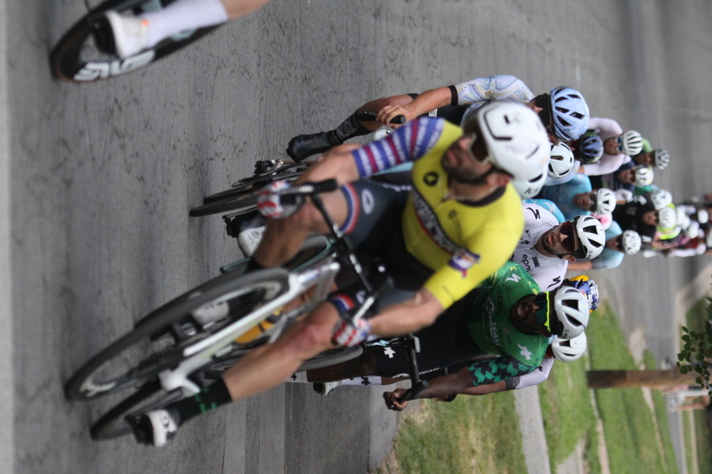 Tour de Florissant 2025 G -LXXXXI.jpg :: Tour de Florissant 2025/Gateway Cup 2025 - Men's Pro Cycling CAT I - September 1st 2025 - Tour de Florissant - New course for 2025! The fourth and final leg of the Gateway Cup gets underway in Historic Old Town Florissant in St. Louis County. This technical course races through one of St. Louis' most nostalgic locales. Note - the course has been shifted to a flat finish in front of Historic City Hall, one mild climb, 6 turns. (Gateway Cup website) In mass start cycling races, the winner is determined by the first rider to cross the finish line. However, the race format can vary, and some events may have additional criteria or rules that can influence the winner. For example, in points races, the rider with the most points at the end of the race wins, and in sprint events, the winner is determined by the third rider to cross the finish line after a series of sprints. (Wikipedia) USA Cycling