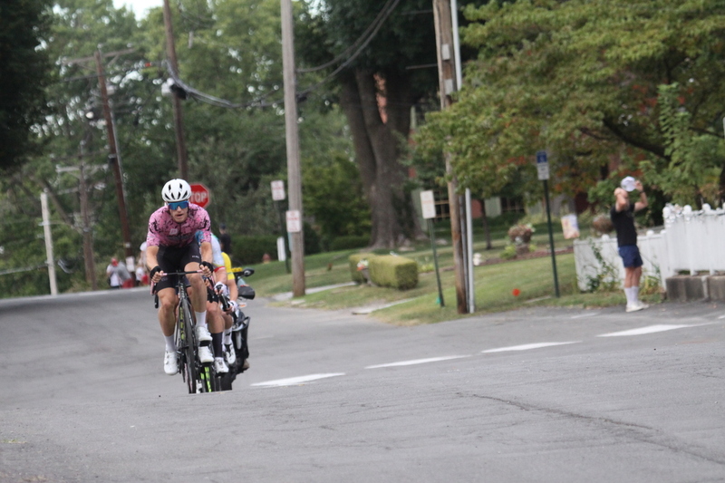 Tour de Florissant 2025 G -LXXXXVI.jpg :: Tour de Florissant 2025/Gateway Cup 2025 - Men's Pro Cycling CAT I - September 1st 2025 - Tour de Florissant - New course for 2025! The fourth and final leg of the Gateway Cup gets underway in Historic Old Town Florissant in St. Louis County. This technical course races through one of St. Louis' most nostalgic locales. Note - the course has been shifted to a flat finish in front of Historic City Hall, one mild climb, 6 turns. (Gateway Cup website) In mass start cycling races, the winner is determined by the first rider to cross the finish line. However, the race format can vary, and some events may have additional criteria or rules that can influence the winner. For example, in points races, the rider with the most points at the end of the race wins, and in sprint events, the winner is determined by the third rider to cross the finish line after a series of sprints. (Wikipedia) USA Cycling