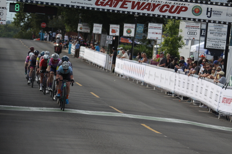 Tour de Florissant 2025 G -XI.jpg :: Tour de Florissant 2025, Gateway Cup 2025 - September 1st 2025 - Women's Pro 1-2 - 70 minutes of racing - a field of 150 racing - Tour de Florissant - New course for 2025! The fourth and final leg of the Gateway Cup gets underway in Historic Old Town Florissant in St. Louis County. This technical course races through one of St. Louis' most nostalgic locales. Note - the course has been shifted to a flat finish in front of Historic City Hall, one mild climb, 6 turns. Gateway Cup website - In mass start cycling races, the winner is determined by the first rider to cross the finish line. However, the race format can vary, and some events may have additional criteria or rules that can influence the winner. For example, in points races, the rider with the most points at the end of the wins, and in sprint events, the winner is determined by the third rider to cross the finish line after a series of sprints. Wikipedia  