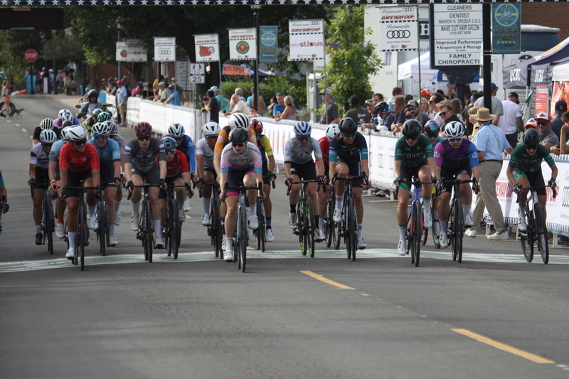 Tour de Florissant 2025 G -XXIV.jpg :: Tour de Florissant 2025 - Gateway Cup 2025 - September 1st 2025 -Labor Day Weekend 2025 - Labor Day - Women's Pro CAT 1/2 - 70 minutes of racing, a field of 150 bicycle racers - Tour de Florissant - New course for 2025! The fourth and final leg of the Gateway Cup gets underway in Historic Old Town Florissant in St. Louis County. This technical course races through one of St. Louis' most nostalgic locales. Note - the course has been shifted to a flat finish in front of Historic City Hall, one mild climb, 6 turns. Gateway Cup website - Riders that have been significantly delayed (have to get off bikes, step over riders, forced detour off course to continue, etc.). May report for a free lap. Rider's reporting are subject to the decision of the officials monitoring the course to allow the free lap. - This often used in mass start race finishes with two or more categories racing.