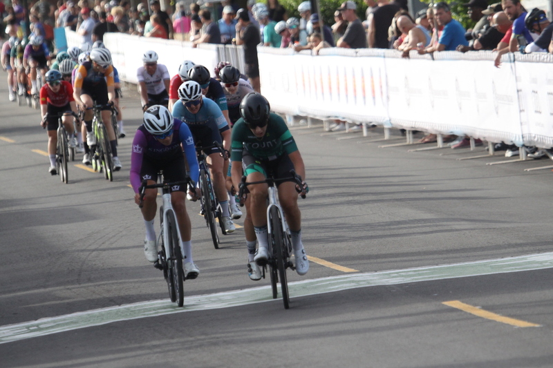 Tour de Florissant 2025 G -XXXV.jpg :: Tour de Florissant 2025 - Gateway Cup 2025 - September 1st 2025 -Labor Day Weekend 2025 - Labor Day - Women's Pro CAT 1/2 - 70 minutes of racing, a field of 150 bicycle racers - Tour de Florissant - New course for 2025! The fourth and final leg of the Gateway Cup gets underway in Historic Old Town Florissant in St. Louis County. This technical course races through one of St. Louis' most nostalgic locales. Note - the course has been shifted to a flat finish in front of Historic City Hall, one mild climb, 6 turns. Gateway Cup website - Riders that have been significantly delayed (have to get off bikes, step over riders, forced detour off course to continue, etc.). May report for a free lap. Rider's reporting are subject to the decision of the officials monitoring the course to allow the free lap. - This often used in mass start race finishes with two or more categories racing.