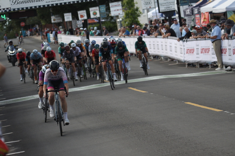 Tour de Florissant 2025 G -XXXXII.jpg :: Tour de Florissant 2025 - Gateway Cup 2025 - September 1st 2025 -Labor Day Weekend 2025 - Labor Day - Women's Pro CAT 1/2 - 70 minutes of racing, a field of 150 bicycle racers - Tour de Florissant - New course for 2025! The fourth and final leg of the Gateway Cup gets underway in Historic Old Town Florissant in St. Louis County. This technical course races through one of St. Louis' most nostalgic locales. Note - the course has been shifted to a flat finish in front of Historic City Hall, one mild climb, 6 turns. Gateway Cup website - Riders that have been significantly delayed (have to get off bikes, step over riders, forced detour off course to continue, etc.). May report for a free lap. Rider's reporting are subject to the decision of the officials monitoring the course to allow the free lap. - This often used in mass start race finishes with two or more categories racing.