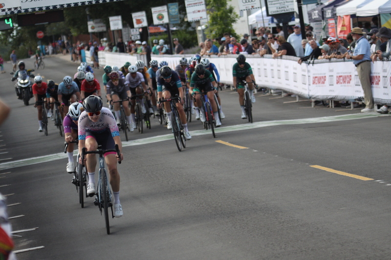 Tour de Florissant 2025 G -XXXXIII.jpg :: Tour de Florissant 2025 - Gateway Cup 2025 - September 1st 2025 -Labor Day Weekend 2025 - Labor Day - Women's Pro CAT 1/2 - 70 minutes of racing, a field of 150 bicycle racers - Tour de Florissant - New course for 2025! The fourth and final leg of the Gateway Cup gets underway in Historic Old Town Florissant in St. Louis County. This technical course races through one of St. Louis' most nostalgic locales. Note - the course has been shifted to a flat finish in front of Historic City Hall, one mild climb, 6 turns. Gateway Cup website - Riders that have been significantly delayed (have to get off bikes, step over riders, forced detour off course to continue, etc.). May report for a free lap. Rider's reporting are subject to the decision of the officials monitoring the course to allow the free lap. - This often used in mass start race finishes with two or more categories racing.