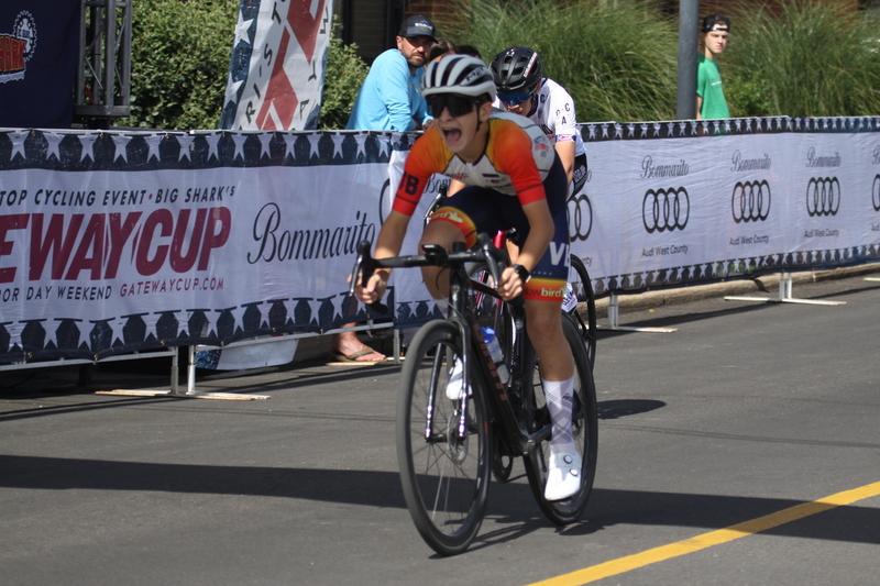 Tour de Florissant 2025 XXXXVIII.jpg :: Tour de Florissant 2025/Gateway Cup 2025 - Juniors B (9-12 13-14)25 minutes of racing - Tour de Florissant - New course for 2025! - The fourth and final leg of the Gateway Cup gets underway in Historic Old Town Florissant in St. Louis County. This technical course races through one of St. Louis' most nostalgic locales. Note - the course has been shifted to a flat finish in front of Historic City Hall, one mild climb, 6 turns. - Category Novice (CAT NOV) This is the entry-level category for beginners. Races are shorter and less challenging to help new riders develop their skills and enjoy the sport. USA Cycling.