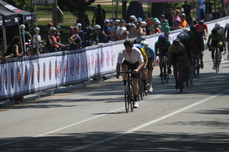 Tour de Francis Park 2025 A -II.jpg :: Tour de Francis Park 2025/Gateway Cup 2025 - CAT 4/5, 40 minutes 1105am - the course is described as, Fast, Wide, Smooth, and Fast, the Tour de Francis Park is a series favorite. This long 1.2-mile course is full throttle - featuring one super-fast downhill turn 2 that sets up a long uphill drag to the finish. - Gateway Cup website - Breakaway - a sudden acceleration by one or more bicyclists pulling away from the pack in a race. 