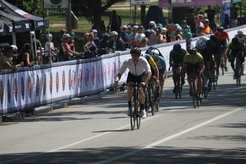 Tour de Francis Park 2025 A -III.jpg :: Tour de Francis Park 2025/Gateway Cup 2025 - CAT 4/5, 40 minutes 1105am - the course is described as, Fast, Wide, Smooth, and Fast, the Tour de Francis Park is a series favorite. This long 1.2-mile course is full throttle - featuring one super-fast downhill turn 2 that sets up a long uphill drag to the finish. - Gateway Cup website - Breakaway - a sudden acceleration by one or more bicyclists pulling away from the pack in a race. 