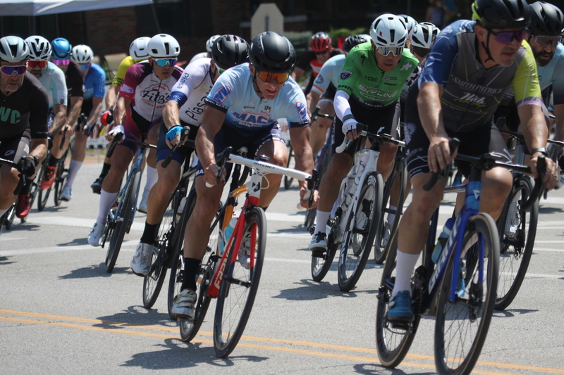 Tour de Francis Park 2025 A -LXXXV.jpg :: Tour de Francis Park 2025/Gateway Cup 2025 - Men's Master's 50+/60+ CAT 1-4 40minutes of racing - Fast, Wide, Smooth, and Fast, the Tour de Francis Park is a series favorite, this long, 1.2-mile course, is full throttle- featuring one super-fast downhill turn 2 that sets up a long uphill drag to the finish. Breakaway - a sudden acceleration by one or more bicyclists pulling away from the pack in a race. 