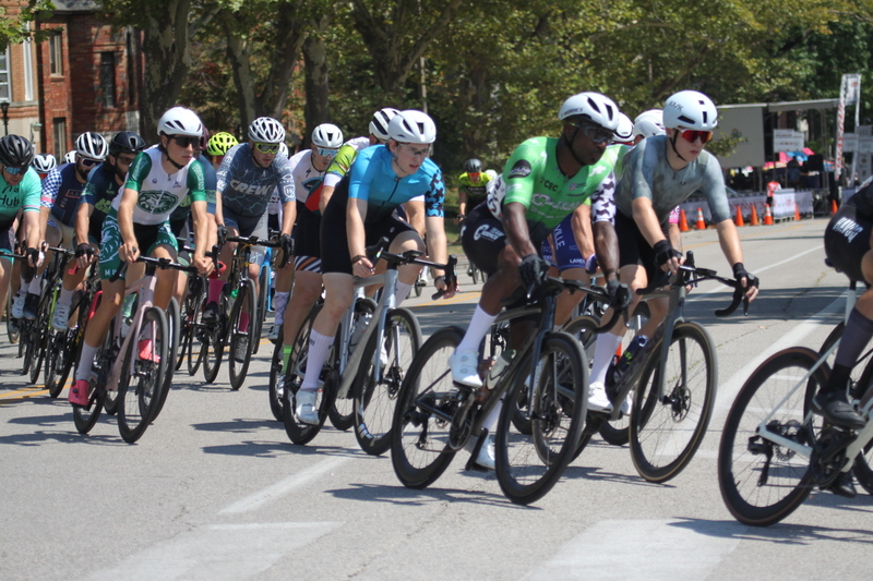 Tour de Francis Park 2025 B -I.jpg :: Tour de Francis Park 2025, Gateway Cup 2025, Men's CAT 3/4 50 minutes, Tour de Francis Park! Francis Park, named after David Rowland Francis - President of the Louisiana Purchase Exposition (the 1904 World's Fair) is known for its wide, tree lined streets and for having beautiful churches on every corner. Today the St. Louis Hills neighborhood showcases gingerbread bungalows, stately homes and some of the tidiest landscaping in St. Louis. - Gateway Cup website - Peloton -in a bicycle race, the term -Peloton- refers to the main of riders, also known as the -pack- or -bunch.- Riders race in a pack to draft, which means they ride closely together to save energy and improve speed. USA Cycling  