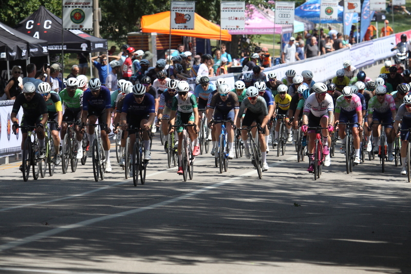 Tour de Francis Park 2025 B -L.jpg :: Tour de Francis Park 2025/Gateway Cup 2025 - Fast, wide, smooth, and FAST, the Tour de Francis Park is a series favorite. This long 1.2-mile course is full throttle-featuring one super-fast downhill turn 2 that sets up a long uphill drag to the finish. - Gateway Cup website - Breakaway - sudden acceleration by one or more bicyclists pulling away from the in a race. USA Cycling