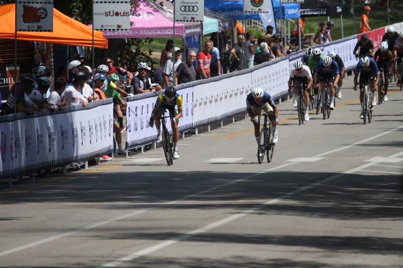 Tour de Francis Park 2025 B -LII.jpg :: Tour de Francis Park 2025/Gateway Cup 2025 - Fast, wide, smooth, and FAST, the Tour de Francis Park is a series favorite. This long 1.2-mile course is full throttle-featuring one super-fast downhill turn 2 that sets up a long uphill drag to the finish. - Gateway Cup website - Breakaway - sudden acceleration by one or more bicyclists pulling away from the in a race. USA Cycling