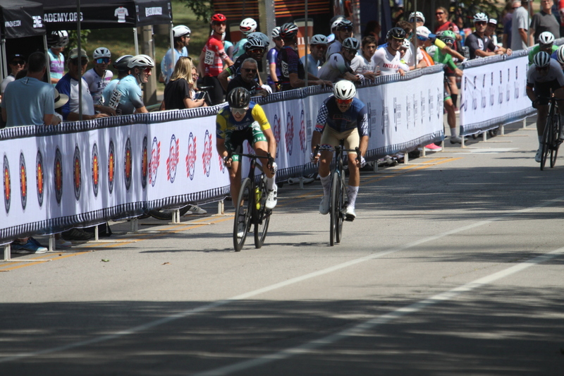 Tour de Francis Park 2025 B -LVI.jpg :: Tour de Francis Park 2025/Gateway Cup 2025 - Fast, wide, smooth, and FAST, the Tour de Francis Park is a series favorite. This long 1.2-mile course is full throttle-featuring one super-fast downhill turn 2 that sets up a long uphill drag to the finish. - Gateway Cup website - Breakaway - sudden acceleration by one or more bicyclists pulling away from the in a race. USA Cycling