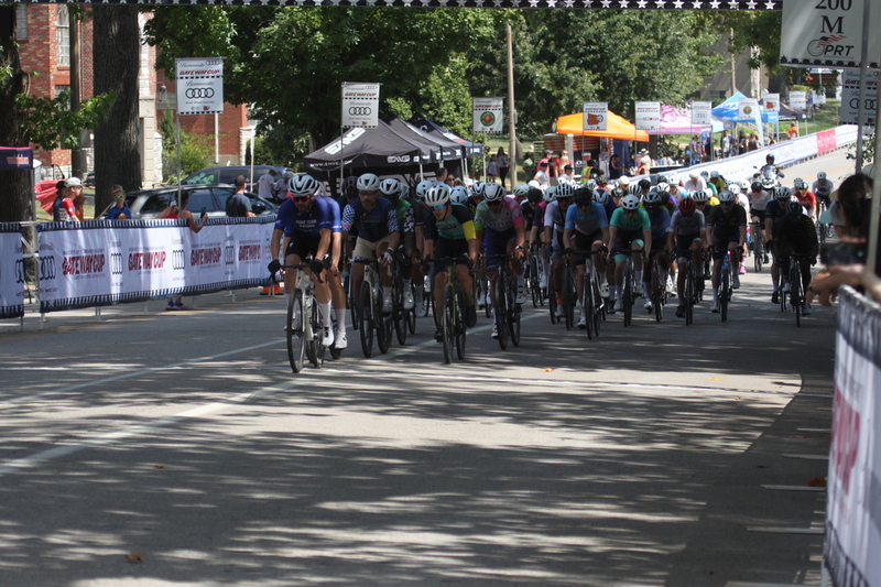 Tour de Francis Park 2025 B -XXI.jpg :: Tour de Francis Park 2025, Gateway Cup 2025, Men's CAT 3/4 50 minutes, Tour de Francis Park! Francis Park, named after David Rowland Francis - President of the Louisiana Purchase Exposition (the 1904 World's Fair) is known for its wide, tree lined streets and for having beautiful churches on every corner. Today the St. Louis Hills neighborhood showcases gingerbread bungalows, stately homes and some of the tidiest landscaping in St. Louis. - Gateway Cup website - Peloton -in a bicycle race, the term -Peloton- refers to the main of riders, also known as the -pack- or -bunch.- Riders race in a pack to draft, which means they ride closely together to save energy and improve speed. USA Cycling  