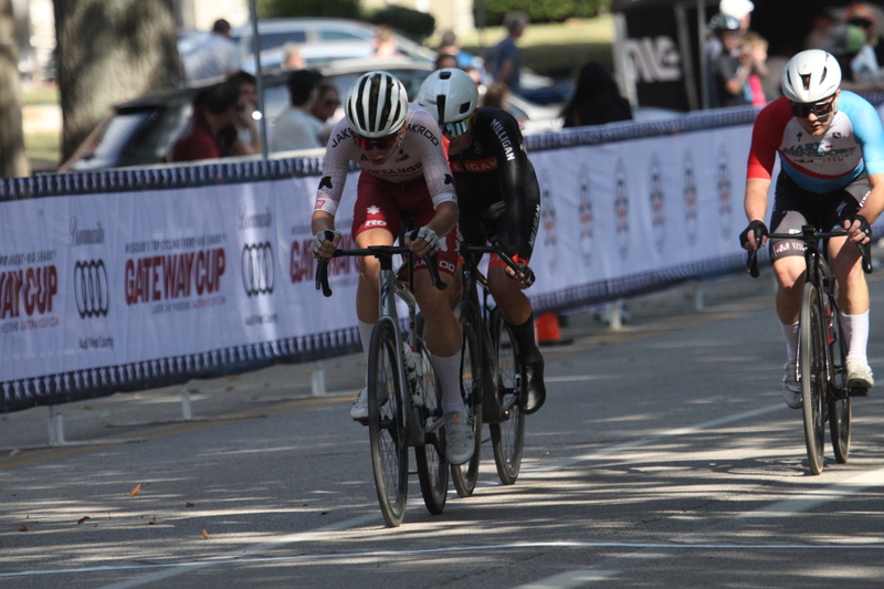 Tour de Francis Park 2025 C -LII.jpg :: Tour de Francis Park 2025/Gateway Cup 2025 - Men's CAT 2/3 55 Minutes of Racing - Tour de Francis Park! Francis Park, named after David Rowland Francis - President of the Louisiana Purchase Exposition (the 1904 World's Fair) is known for its wide tree lined streets and for having beautiful churches on every corner. Today the St. Louis Hills neighborhood showcases gingerbread bungalows, stately homes and some of the tidiest landscaping in St. Louis. -Gateway Cup website- Omnium -a multiple race event in track cycling. In recent years, road racing has also adopted the term to describe multi-day races that feature three primary road races events (time trial, mass start, and criterium). USA Cycling 