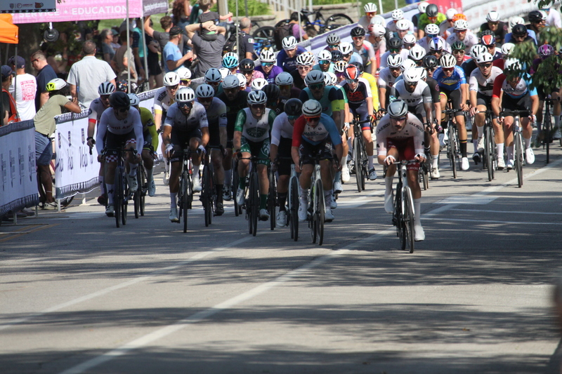 Tour de Francis Park 2025 C -LV.jpg :: Tour de Francis Park 2025/Gateway Cup 2025 - Men's CAT 2/3 55 Minutes of Racing - Tour de Francis Park! Francis Park, named after David Rowland Francis - President of the Louisiana Purchase Exposition (the 1904 World's Fair) is known for its wide tree lined streets and for having beautiful churches on every corner. Today the St. Louis Hills neighborhood showcases gingerbread bungalows, stately homes and some of the tidiest landscaping in St. Louis. -Gateway Cup website- Omnium -a multiple race event in track cycling. In recent years, road racing has also adopted the term to describe multi-day races that feature three primary road races events (time trial, mass start, and criterium). USA Cycling 