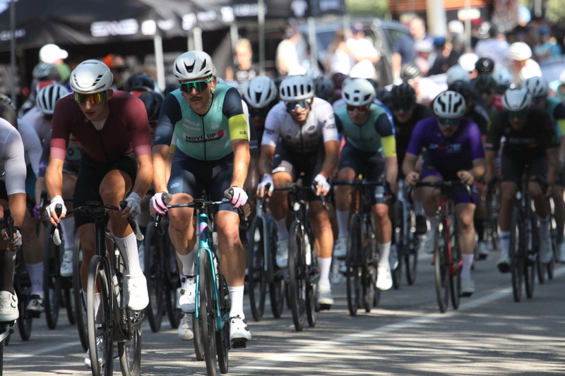 Tour de Francis Park 2025 C -LVI.jpg :: Tour de Francis Park 2025/Gateway Cup 2025 - Men's CAT 2/3 55 Minutes of racing - Tour de Francis Park! Francis Park, named after David Rowland Francis - President of the Louisiana Purchase Exposition (the 1904 World's Fair) is known for its wide tree lined streets and for having beautiful churches on every corner. Today the St. Louis Hills neighborhood showcases gingerbread bungalows, stately homes and some of the tidiest landscaping in St. Louis. - Gateway Cup website - A criterium, or Crit, is a bike race consisting of several laps around a closed circuit, the length of each lap or ranging from about 400 meters to 10,000 meters. USA Cycling