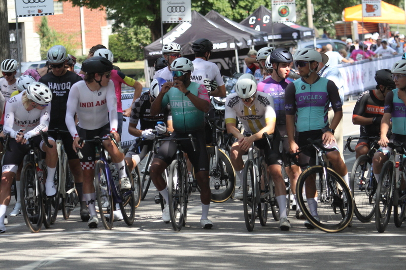 Tour de Francis Park 2025 C -XXII.jpg :: Tour de Francis Park 2025/Gateway Cup 2025 - Men's CAT 2/3 55 Minutes of Racing - Tour de Francis Park! Francis Park, named after David Rowland Francis - President of the Louisiana Purchase Exposition (the 1904 World's Fair) is known for its wide tree lined streets and for having beautiful churches on every corner. Today the St. Louis Hills neighborhood showcases gingerbread bungalows, stately homes and some of the tidiest landscaping in St. Louis. -Gateway Cup website- Omnium -a multiple race event in track cycling. In recent years, road racing has also adopted the term to describe multi-day races that feature three primary road races events (time trial, mass start, and criterium). USA Cycling 