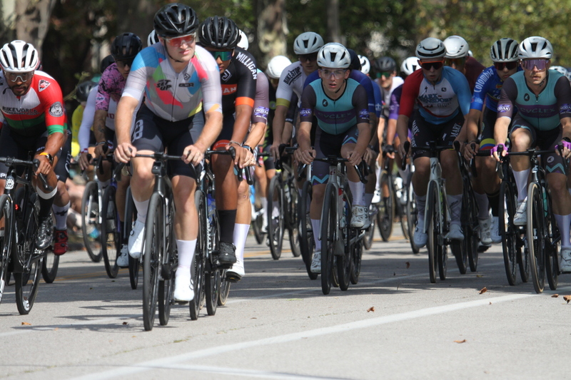 Tour de Francis Park 2025 C -XXVI.jpg :: Tour de Francis Park 2025/Gateway Cup 2025 - Men's CAT 2/3 55 Minutes of Racing - Tour de Francis Park! Francis Park, named after David Rowland Francis - President of the Louisiana Purchase Exposition (the 1904 World's Fair) is known for its wide tree lined streets and for having beautiful churches on every corner. Today the St. Louis Hills neighborhood showcases gingerbread bungalows, stately homes and some of the tidiest landscaping in St. Louis. -Gateway Cup website- Omnium -a multiple race event in track cycling. In recent years, road racing has also adopted the term to describe multi-day races that feature three primary road races events (time trial, mass start, and criterium). USA Cycling 