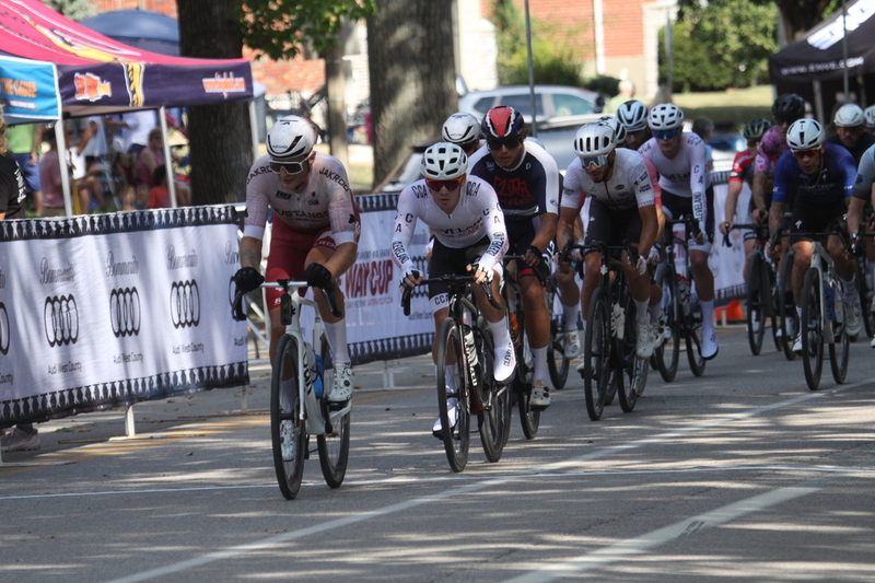 Tour de Francis Park 2025 C -XXXXIV.jpg :: Tour de Francis Park 2025/Gateway Cup 2025 - Men's CAT 2/3 55 Minutes of Racing - Tour de Francis Park! Francis Park, named after David Rowland Francis - President of the Louisiana Purchase Exposition (the 1904 World's Fair) is known for its wide tree lined streets and for having beautiful churches on every corner. Today the St. Louis Hills neighborhood showcases gingerbread bungalows, stately homes and some of the tidiest landscaping in St. Louis. -Gateway Cup website- Omnium -a multiple race event in track cycling. In recent years, road racing has also adopted the term to describe multi-day races that feature three primary road races events (time trial, mass start, and criterium). USA Cycling 