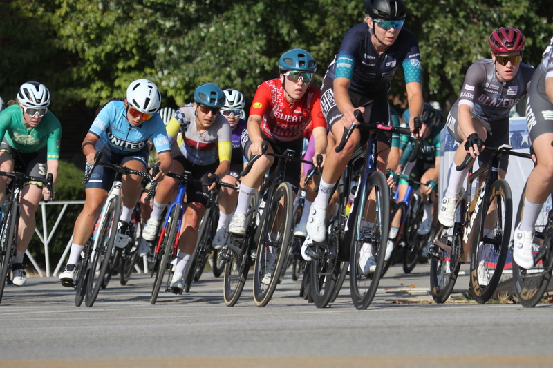 Tour de Francis Park 2025 D -XVIII.jpg :: Tour de Francis Park 2025/Gateway Cup 2025 - Women's Pro CAT 1/2 70 Minutes of racing - Tour de Francis Park! Francis Park, named after David Rowland Francis - President of the Louisiana Purchase Exposition (the 1904 World's Fair) is known for its wide tree lined streets and for having beautiful churches on every corner. Today the St. Louis Hills neighborhood Showcases gingerbread bungalows, stately homes and some of the tidiest landscaping in St. Louis. - Gateway Cup Website - Riders that have been significantly delayed (have to get off bikes, step overriders, forced detour off course to continue, etc.) may report for a free lap. Rider's reporting are subject to the decision of the officials monitoring the course to allow the free lap. (web) Riders no longer have a free lap with four laps to the finish. Riders not on pace will be removed with four laps to the finish. This will remove slower riders not on lead lap and clear the course for riders sprinting for position. 