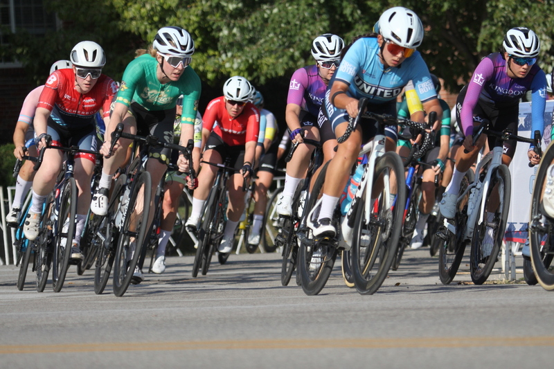 Tour de Francis Park 2025 D -XX.jpg :: Tour de Francis Park 2025/Gateway Cup 2025 - Women's Pro CAT 1/2 70 Minutes of racing - Tour de Francis Park! Francis Park, named after David Rowland Francis - President of the Louisiana Purchase Exposition (the 1904 World's Fair) is known for its wide tree lined streets and for having beautiful churches on every corner. Today the St. Louis Hills neighborhood Showcases gingerbread bungalows, stately homes and some of the tidiest landscaping in St. Louis. - Gateway Cup Website - Riders that have been significantly delayed (have to get off bikes, step overriders, forced detour off course to continue, etc.) may report for a free lap. Rider's reporting are subject to the decision of the officials monitoring the course to allow the free lap. (web) Riders no longer have a free lap with four laps to the finish. Riders not on pace will be removed with four laps to the finish. This will remove slower riders not on lead lap and clear the course for riders sprinting for position. 