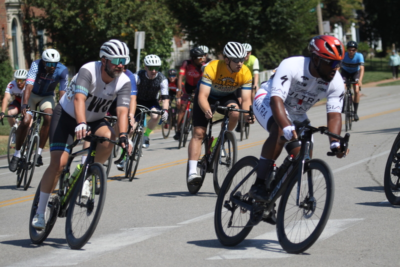 Tour de Francis Park 2025 LXXIII.jpg :: Tour de Francis Park 2025/Gateway Cup 2025 - Men's CAT 4/5 40 Minute race 1105am - Tour de Francis Park! Francis Park, named after David Rowland Francis - President of the Louisiana Purchase Exposition (the 1904 World's Fair) is known for its wide, tree lined streets and for having beautiful churches on every corner. Today the St. Louis Hills neighborhood showcases gingerbread bungalows, stately homes and some of the tidiest landscaping in St. Louis. Gateway Cup Website- St. Louis hosts the Labor Day Omnium - Omnium - a multiple race event in track cycling. In recent years, road racing has also adopted the term to describe multi-day races that feature three primary road races events (time trial, mass start, and criterium).  USA Cycling
