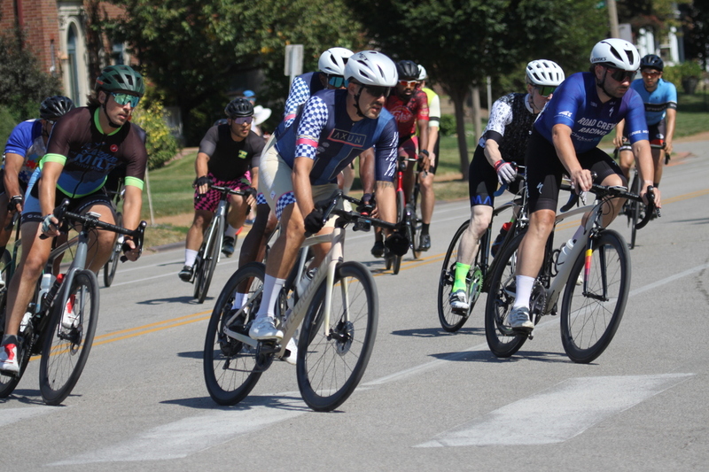 Tour de Francis Park 2025 LXXV.jpg :: Tour de Francis Park 2025/Gateway Cup 2025 - Men's CAT 4/5 40 Minute race 1105am - Tour de Francis Park! Francis Park, named after David Rowland Francis - President of the Louisiana Purchase Exposition (the 1904 World's Fair) is known for its wide, tree lined streets and for having beautiful churches on every corner. Today the St. Louis Hills neighborhood showcases gingerbread bungalows, stately homes and some of the tidiest landscaping in St. Louis. Gateway Cup Website- St. Louis hosts the Labor Day Omnium - Omnium - a multiple race event in track cycling. In recent years, road racing has also adopted the term to describe multi-day races that feature three primary road races events (time trial, mass start, and criterium).  USA Cycling