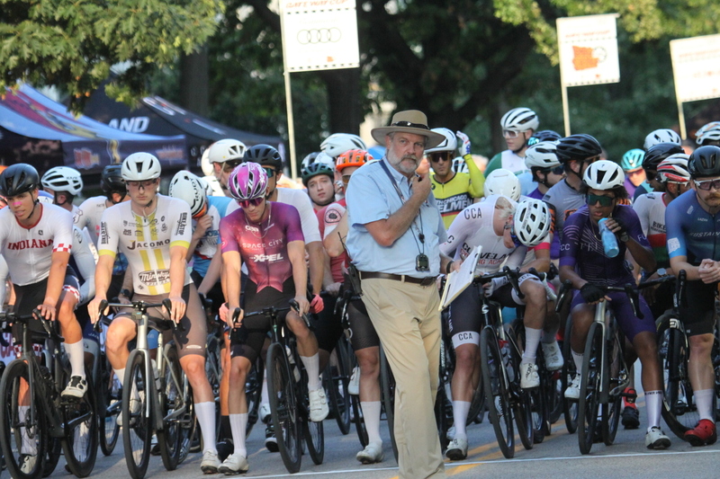 Tour de Lafayette 2025 B -LXXI.jpg :: Tour de Florissant 2025/Gateway Cup 2025 at Lafayette Square Park in South St. Louis City, Missouri, USA. Masters 40+ CAT1-4 race is 50 minutes. The Lafayette Square neighborhood and business district as the first leg of the Gateway Cup gets underway in St. Louis first historic district, this nighttime criterium will take place under the lights as a flat, wide-open 0.9-mile course with four 90-degree turns. USA Cycling