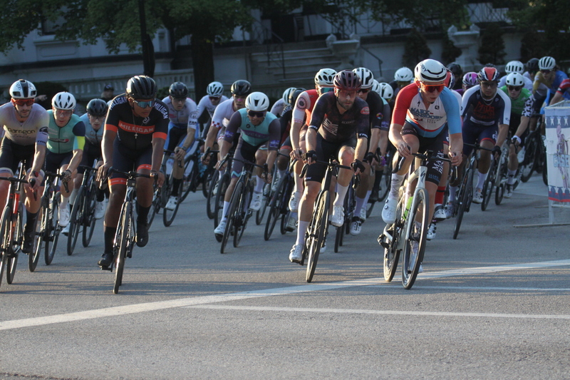 Tour de Lafayette 2025 B -LXXX.jpg :: Tour de Florissant 2025/Gateway Cup 2025 at Lafayette Square Park in South St. Louis City, Missouri, USA. Masters 40+ CAT1-4 race is 50 minutes. The Lafayette Square neighborhood and business district as the first leg of the Gateway Cup gets underway in St. Louis first historic district, this nighttime criterium will take place under the lights as a flat, wide-open 0.9-mile course with four 90-degree turns. USA Cycling