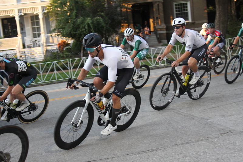 Tour de Lafayette 2025 B -LXXXXI.jpg :: Tour de Florissant 2025/Gateway Cup 2025 at Lafayette Square Park in South St. Louis City, Missouri, USA. Masters 40+ CAT1-4 race is 50 minutes. The Lafayette Square neighborhood and business district as the first leg of the Gateway Cup gets underway in St. Louis first historic district, this nighttime criterium will take place under the lights as a flat, wide-open 0.9-mile course with four 90-degree turns. USA Cycling